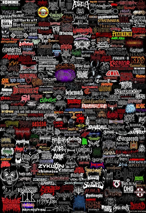 metal bands logos